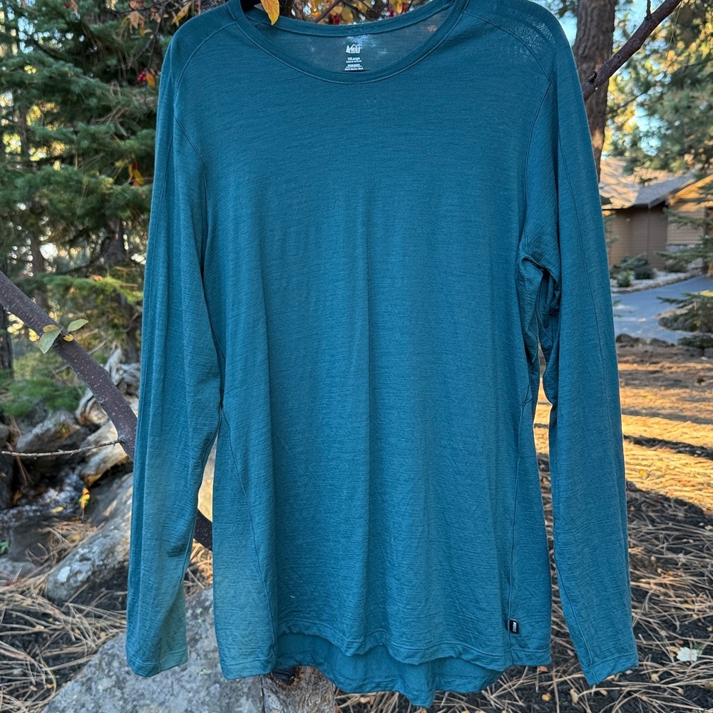 REI Long Sleeve 100% Merino Wool Base Layer Size 1X